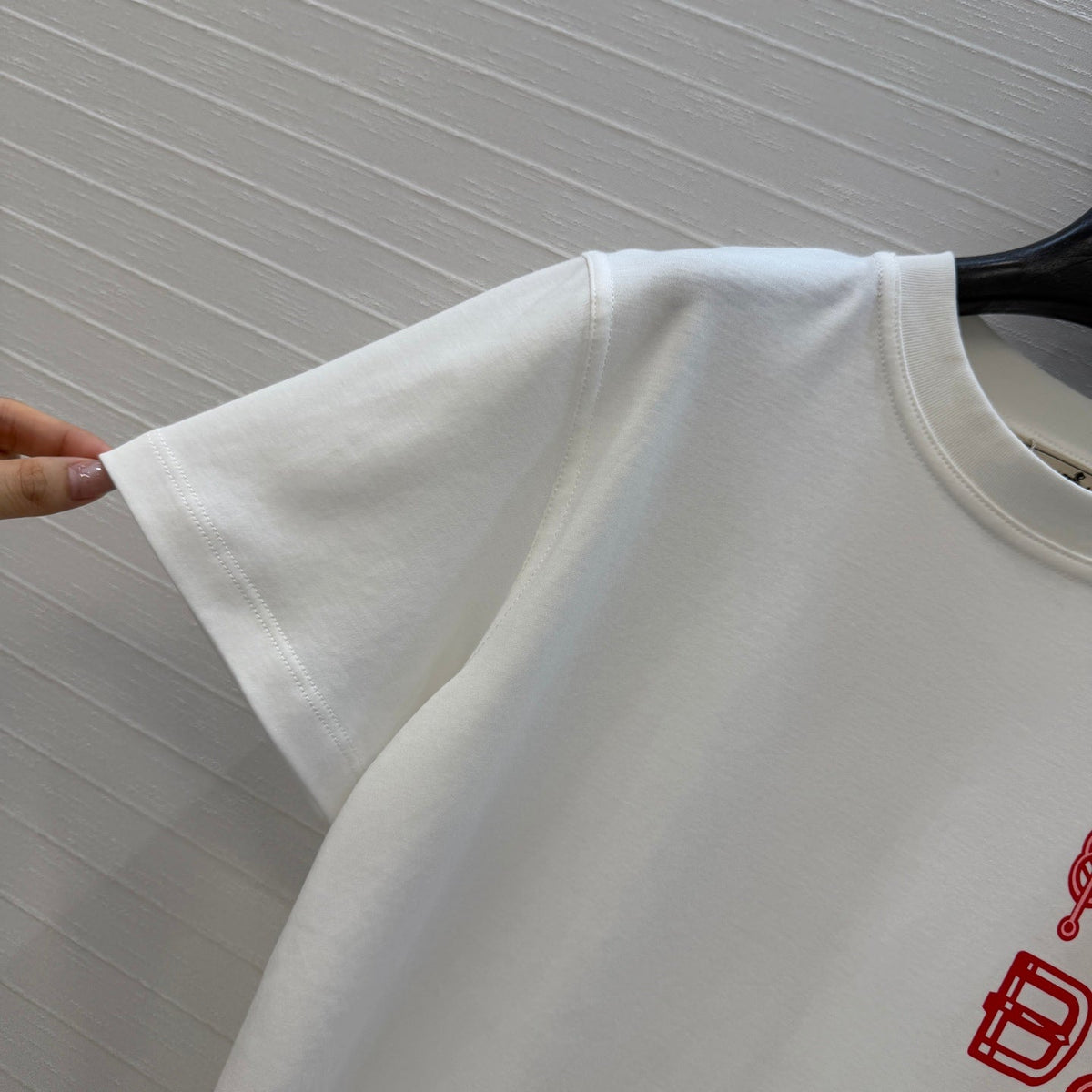 HM T-Shirt White in Cotton 389810