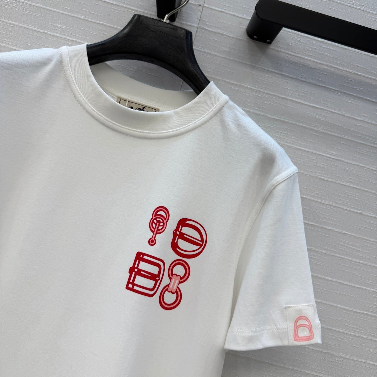 HM T-Shirt White in Cotton 389810