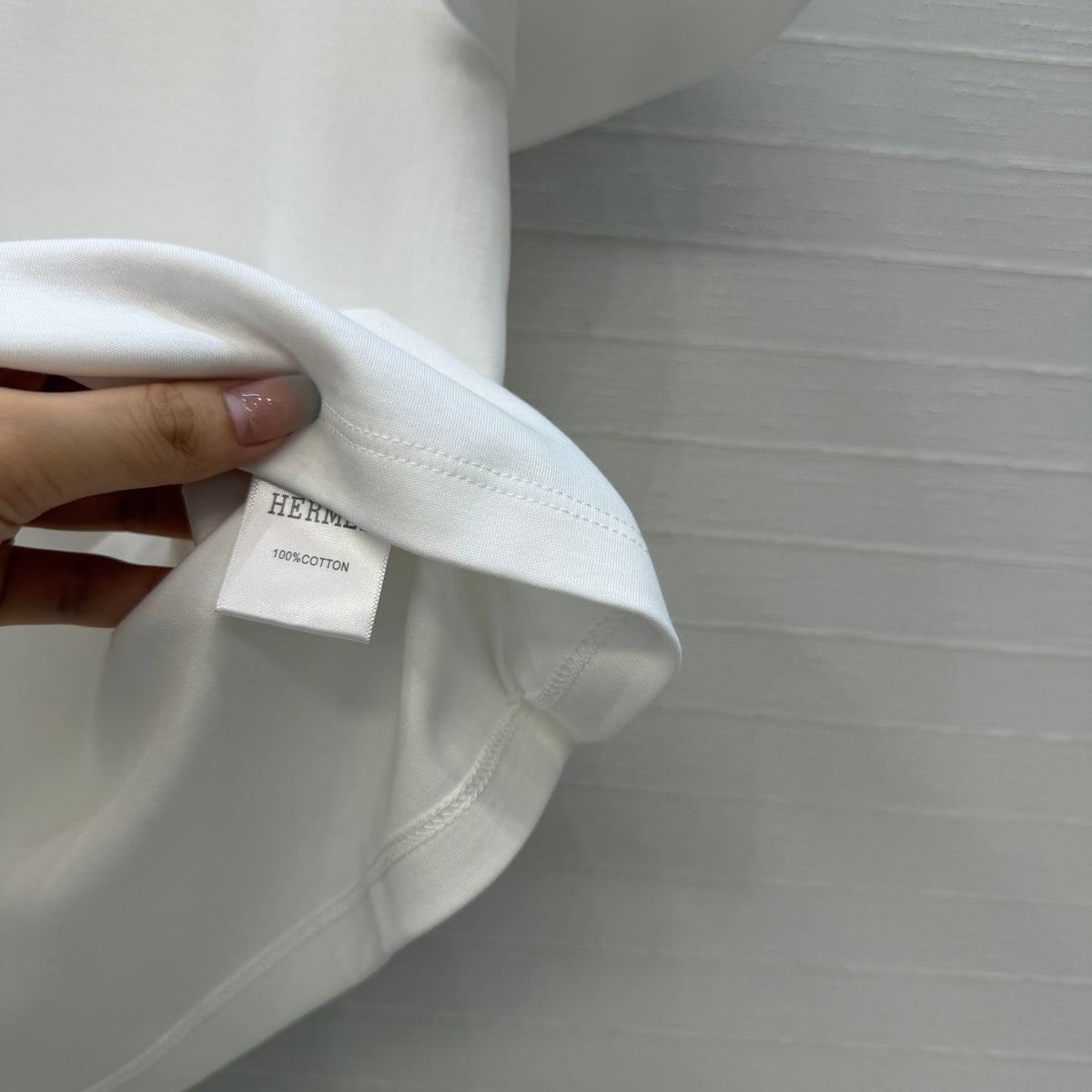 HM T-Shirt White in Cotton 389810