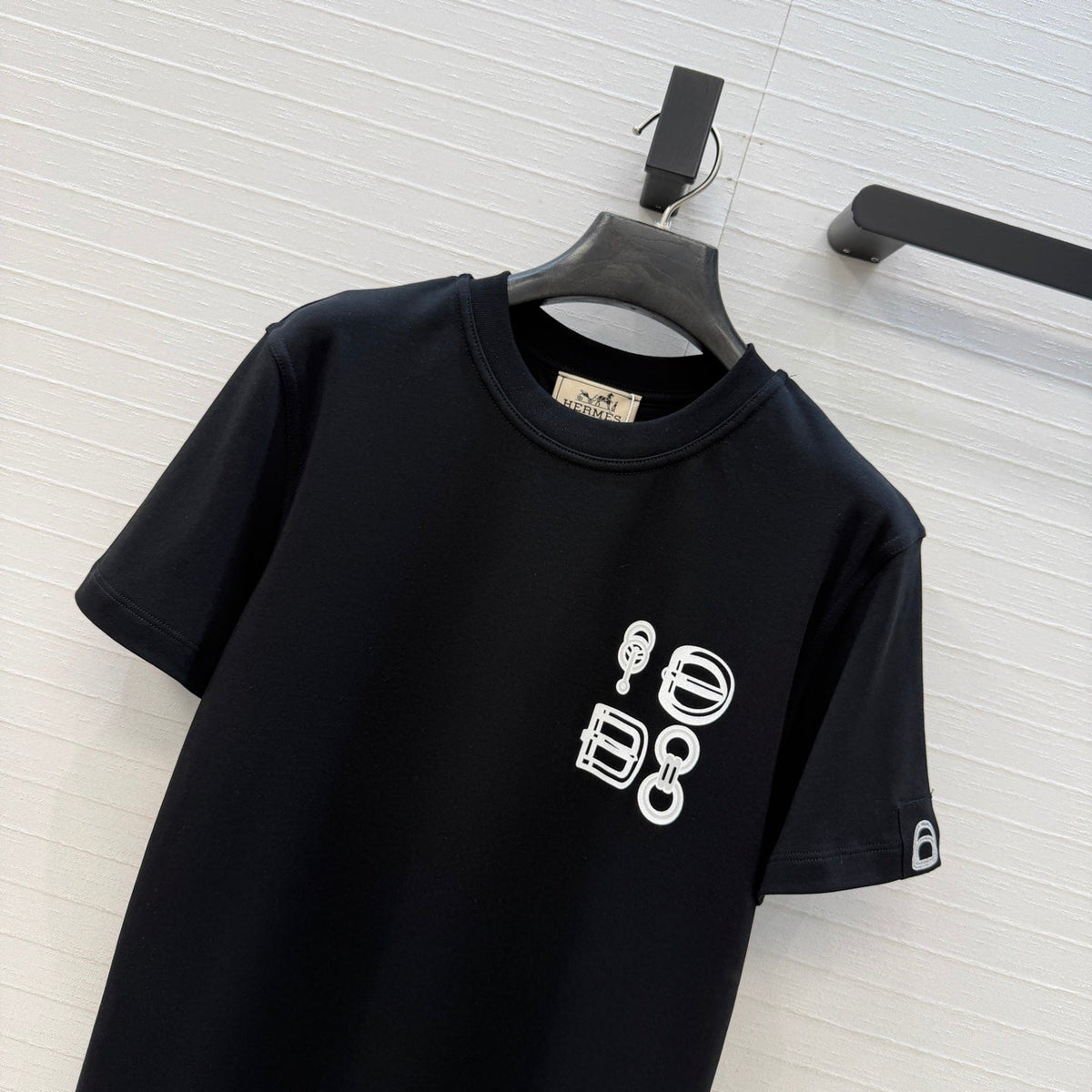 HM T-Shirt Black in Cotton 389807