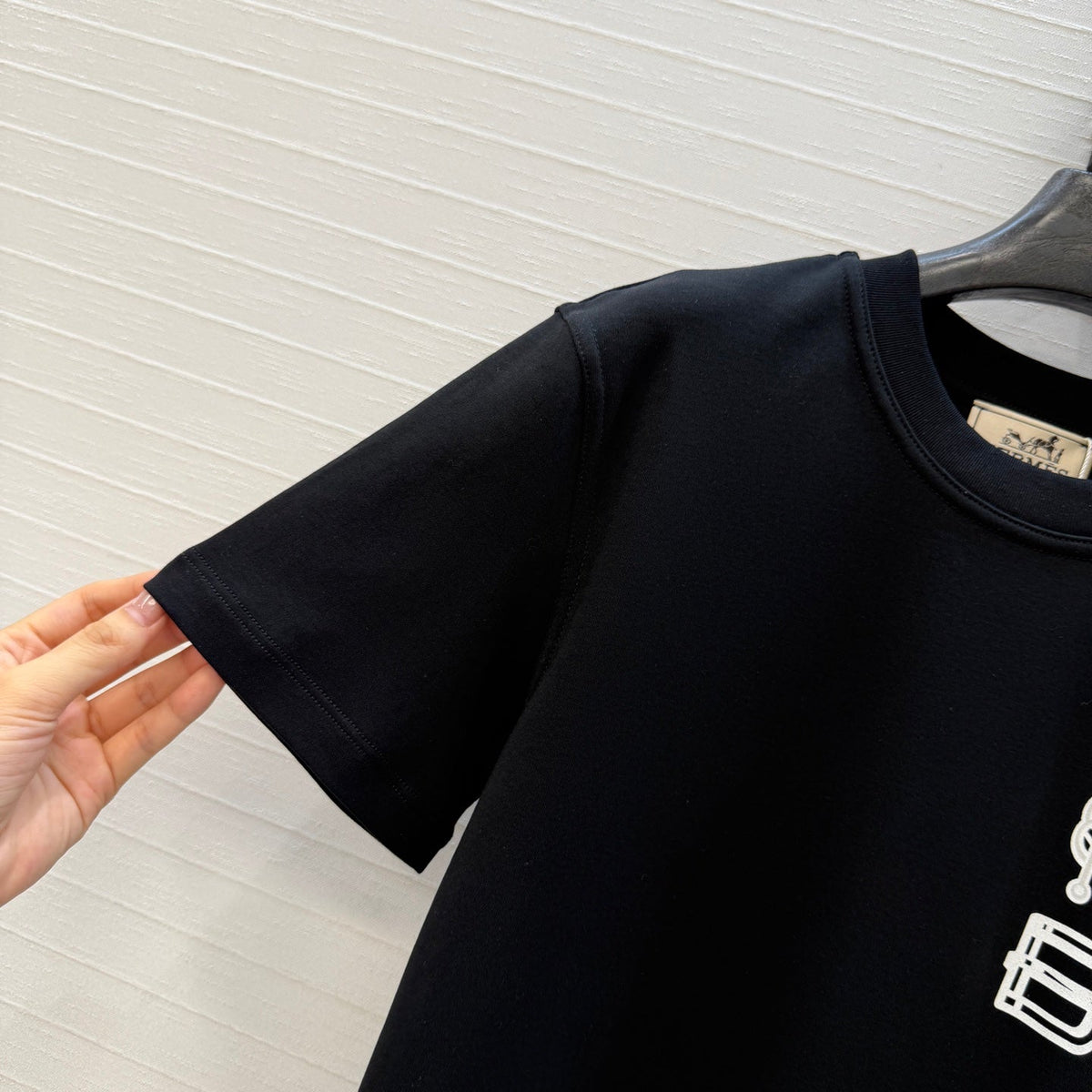 HM T-Shirt Black in Cotton 389807
