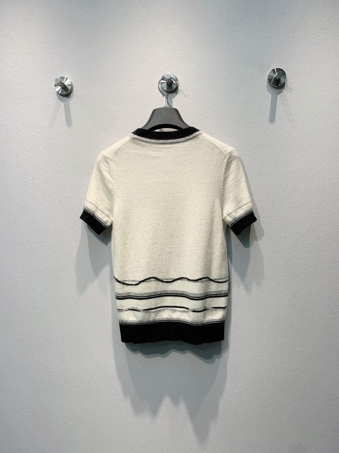HM Ex-Libris Short-Sleeve Sweater Cream Cashmere 700025