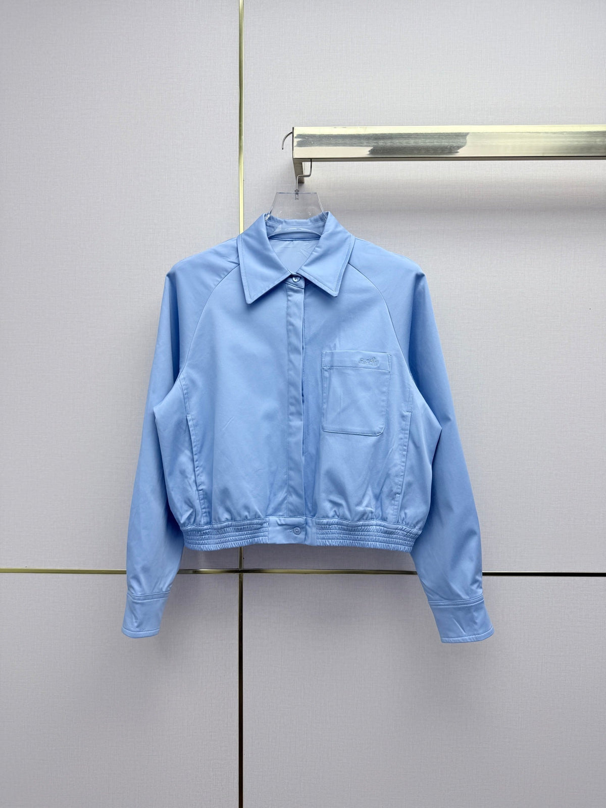 HM Elastic Hem Cropped Shirt Cotton 400246