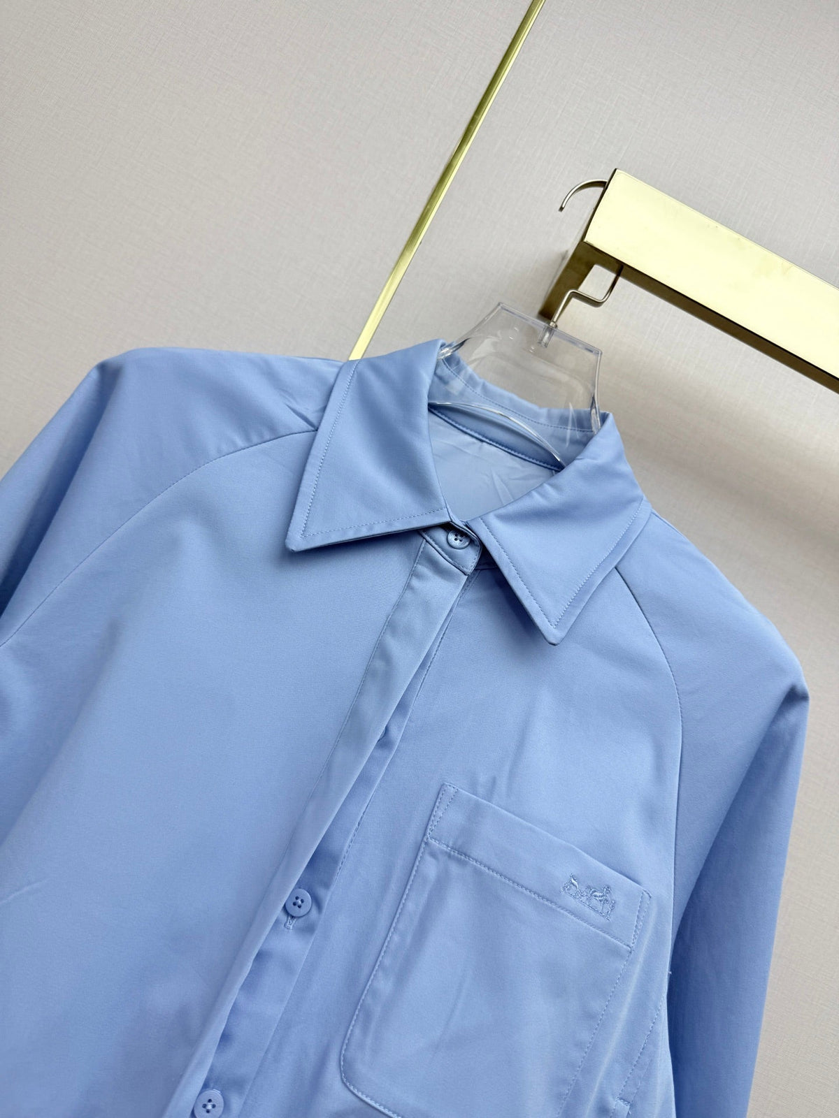 HM Elastic Hem Cropped Shirt Cotton 400246