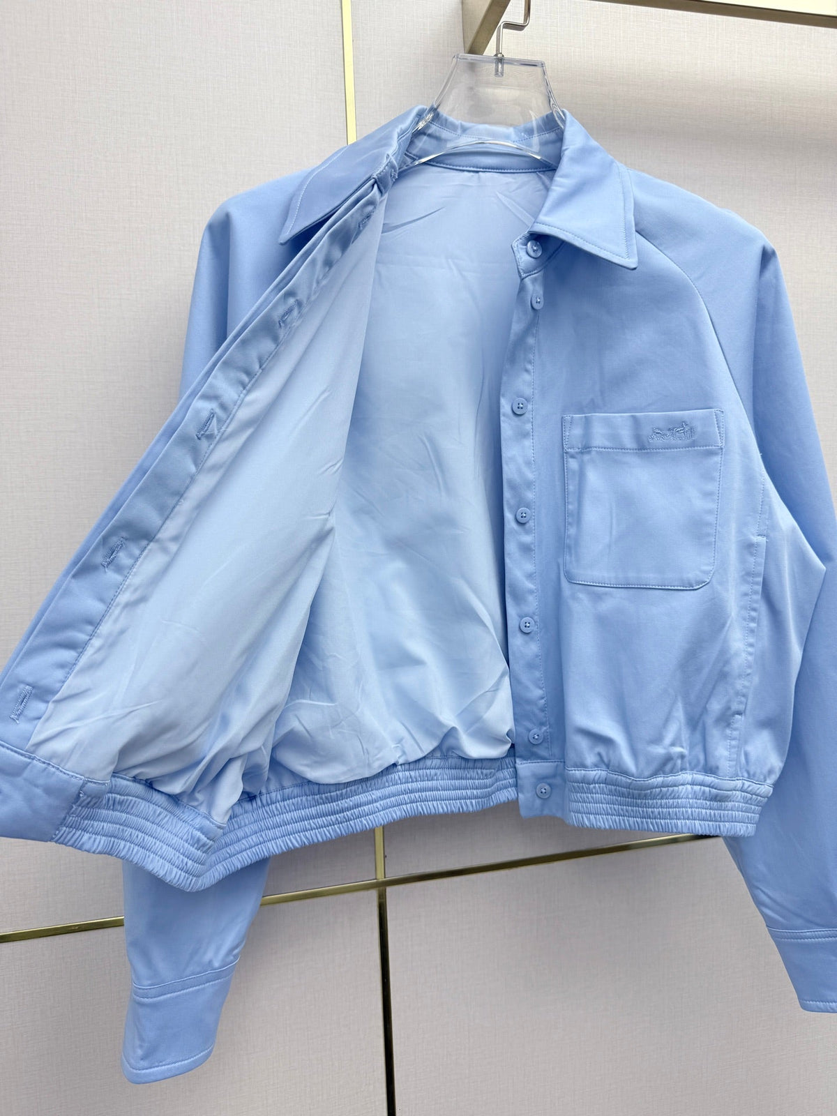 HM Elastic Hem Cropped Shirt Cotton 400246