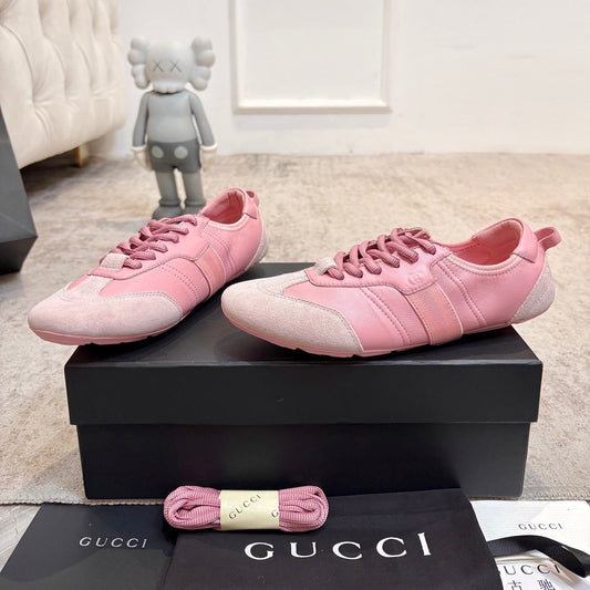 GG Flex Sneakers Pink Leather Suede 929236