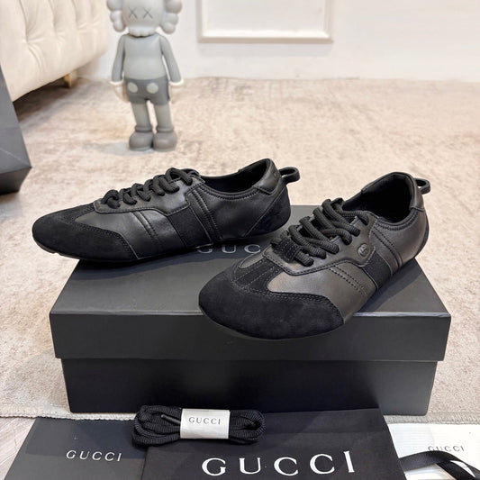 GG Flex Sneakers Black Leather Suede 929235