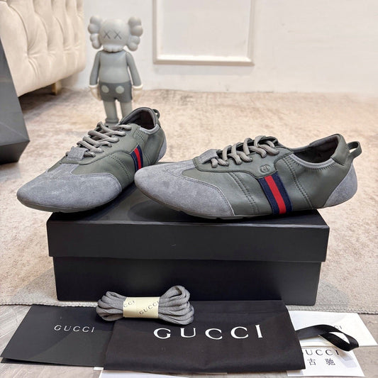 GG Flex Sneakers Grey Leather Suede 929233