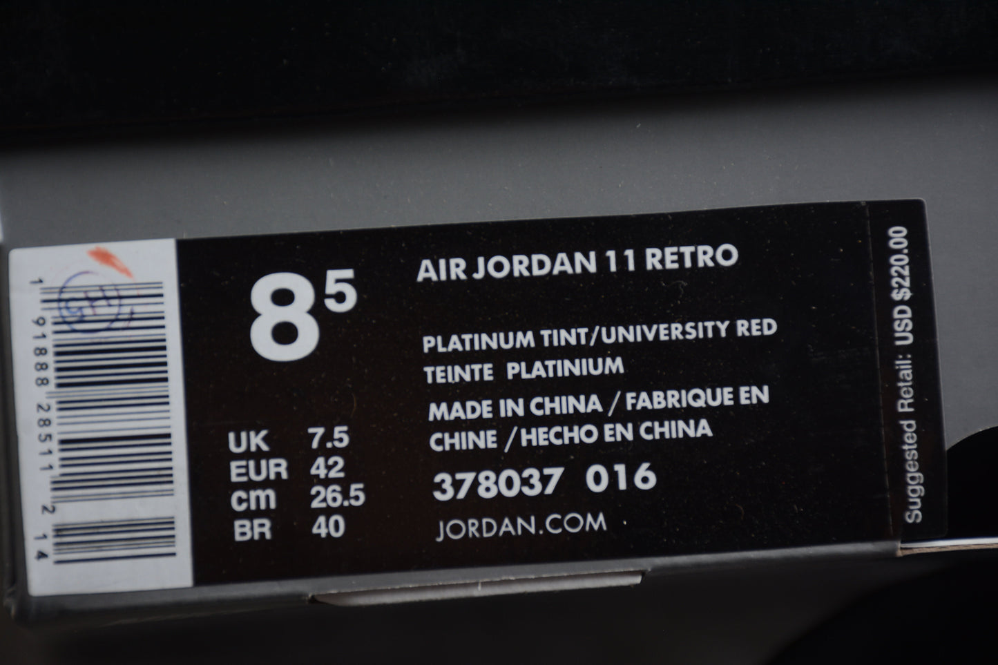 AJ 11 Platinum Tint