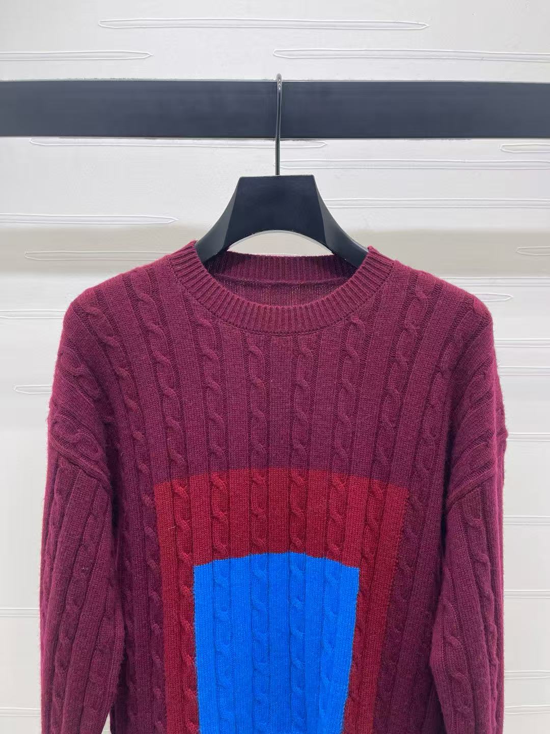 LOEWE Layered cable-knit wool sweater