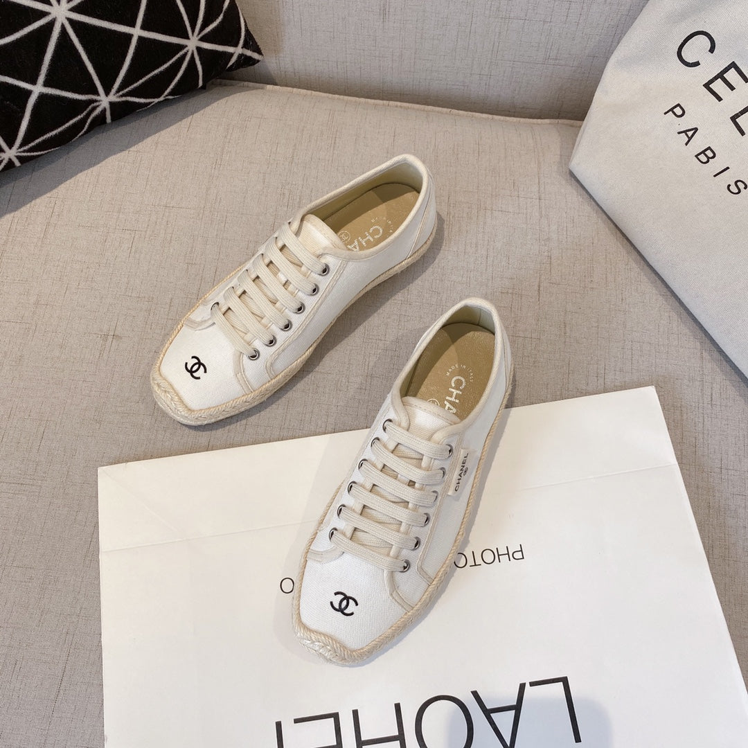 CC FW26 Espadrilles Sneaker White Canvas 868006