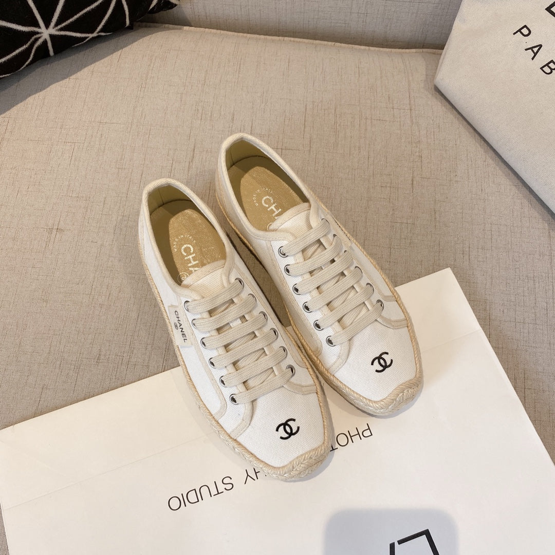 CC FW26 Espadrilles Sneaker White Canvas 868006