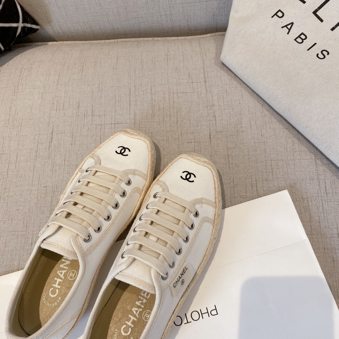 CC FW26 Espadrilles Sneaker White Canvas 868006