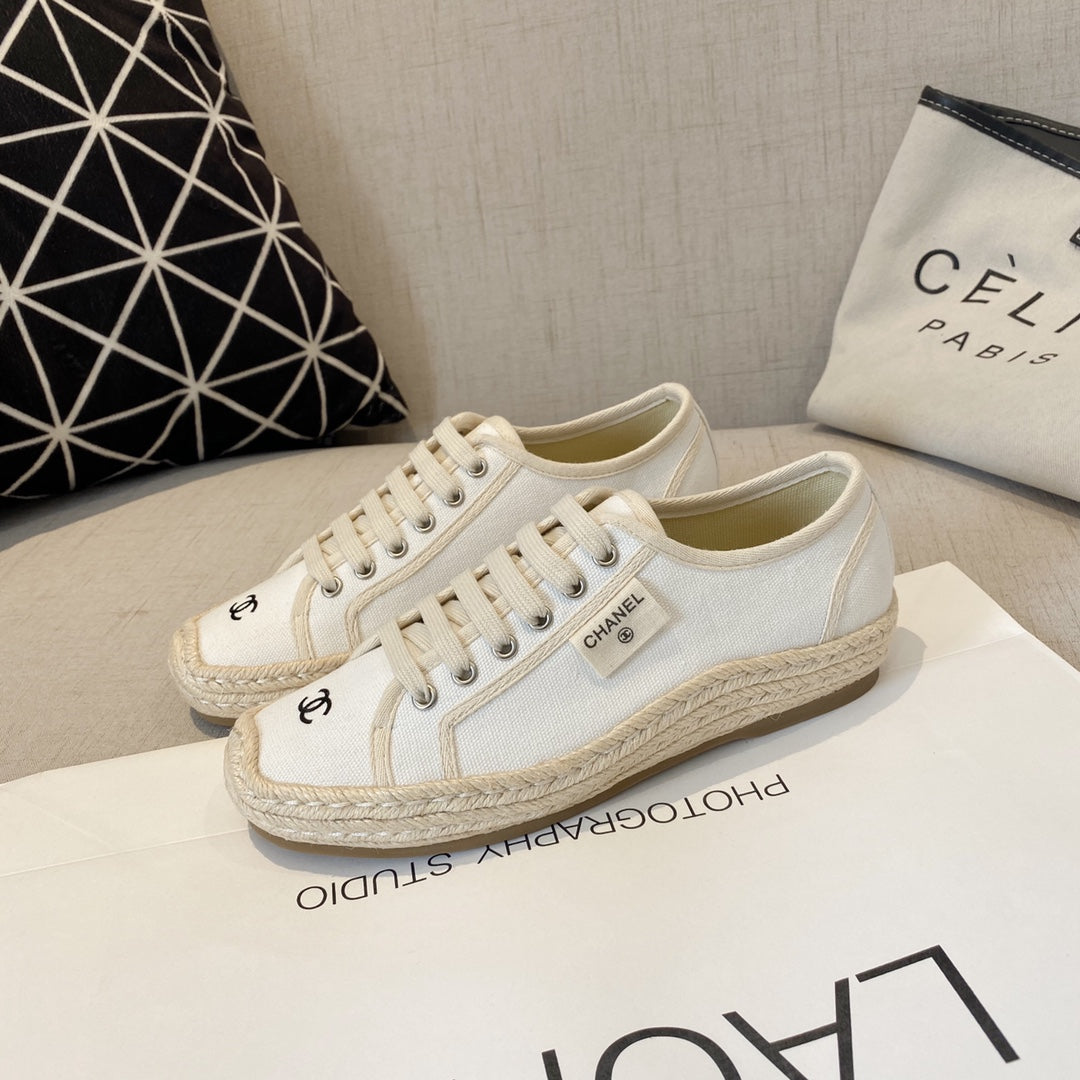 CC FW26 Espadrilles Sneaker White Canvas 868006