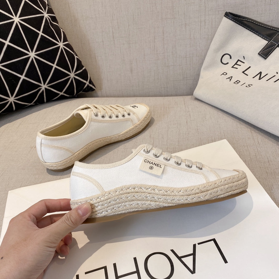 CC FW26 Espadrilles Sneaker White Canvas 868006