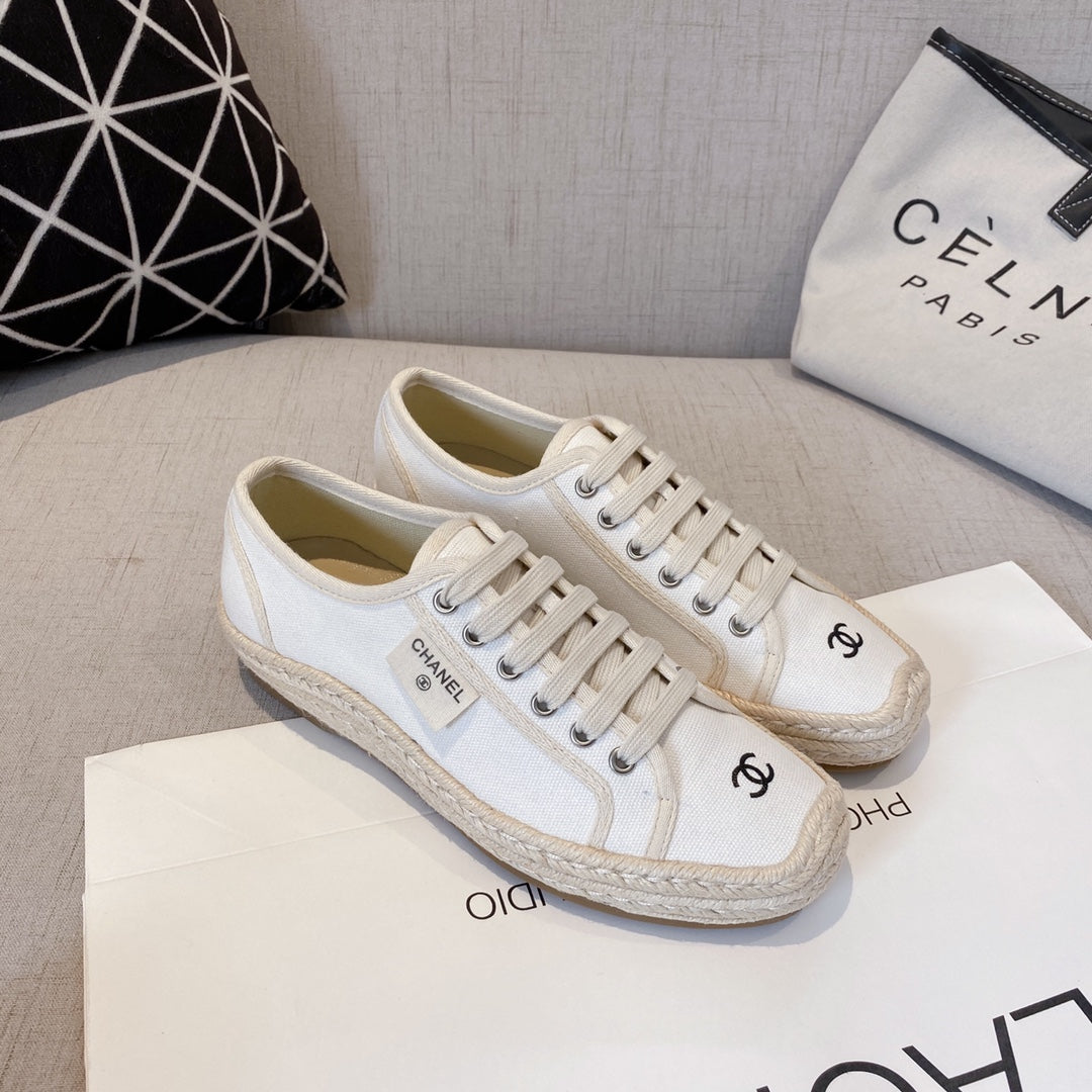 CC FW26 Espadrilles Sneaker White Canvas 868006