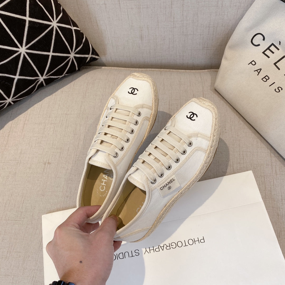 CC FW26 Espadrilles Sneaker White Canvas 868006