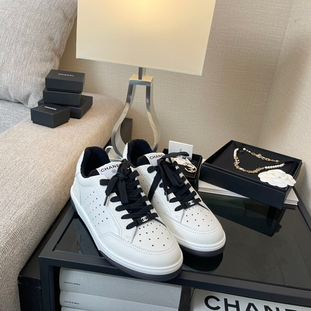 CC 22A Sneaker Black White Calfskin & Rubber 413922