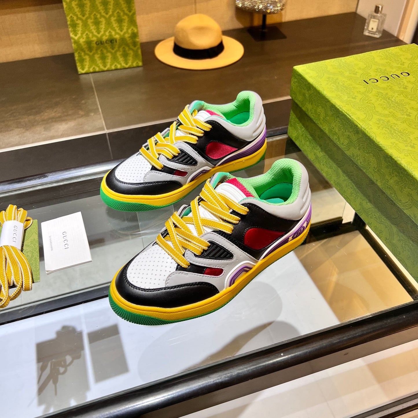 GG Basket Low Trainers Mulitcolor Leather 816637