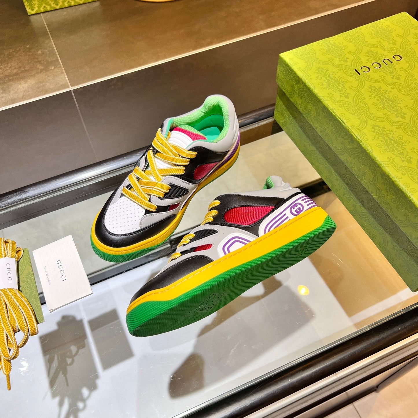 GG Basket Low Trainers Mulitcolor Leather 816637
