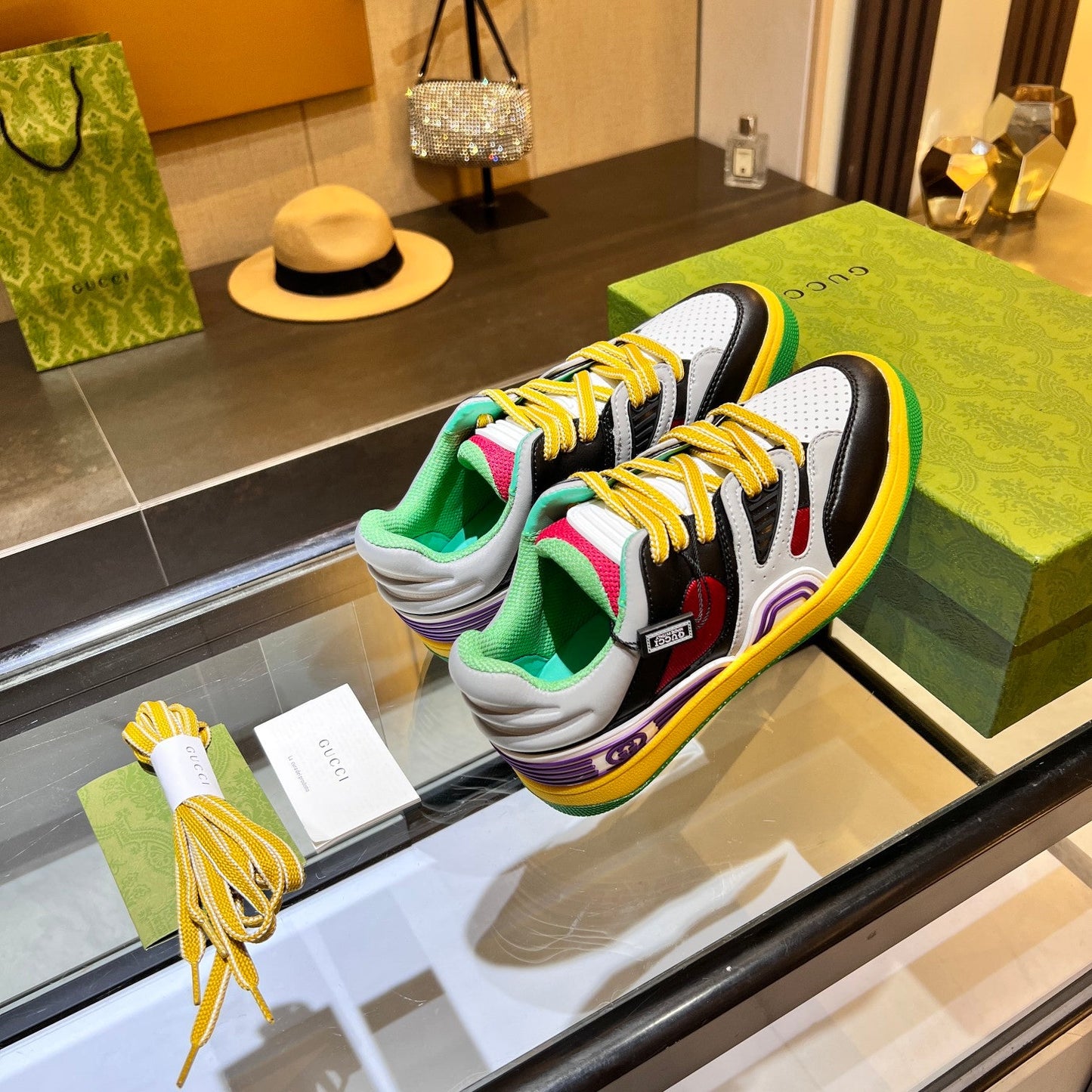 GG Basket Low Trainers Mulitcolor Leather 816637