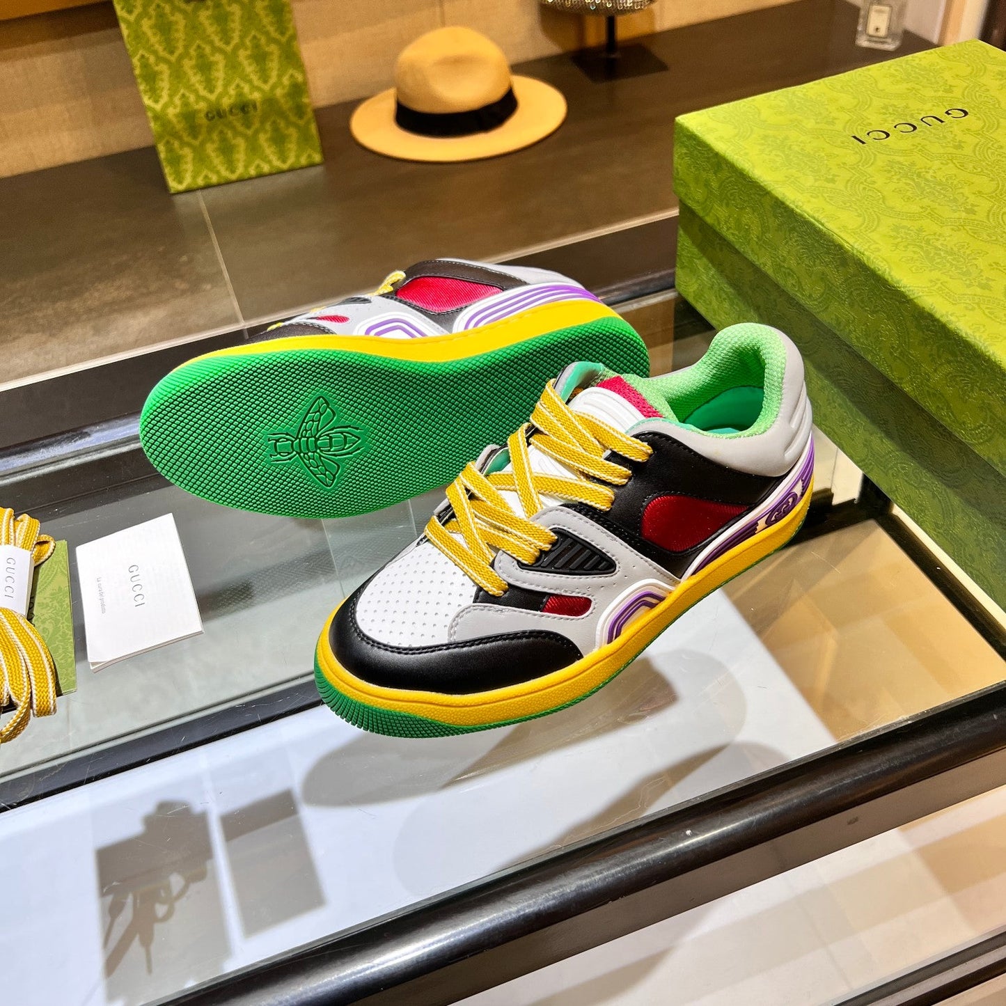 GG Basket Low Trainers Mulitcolor Leather 816637