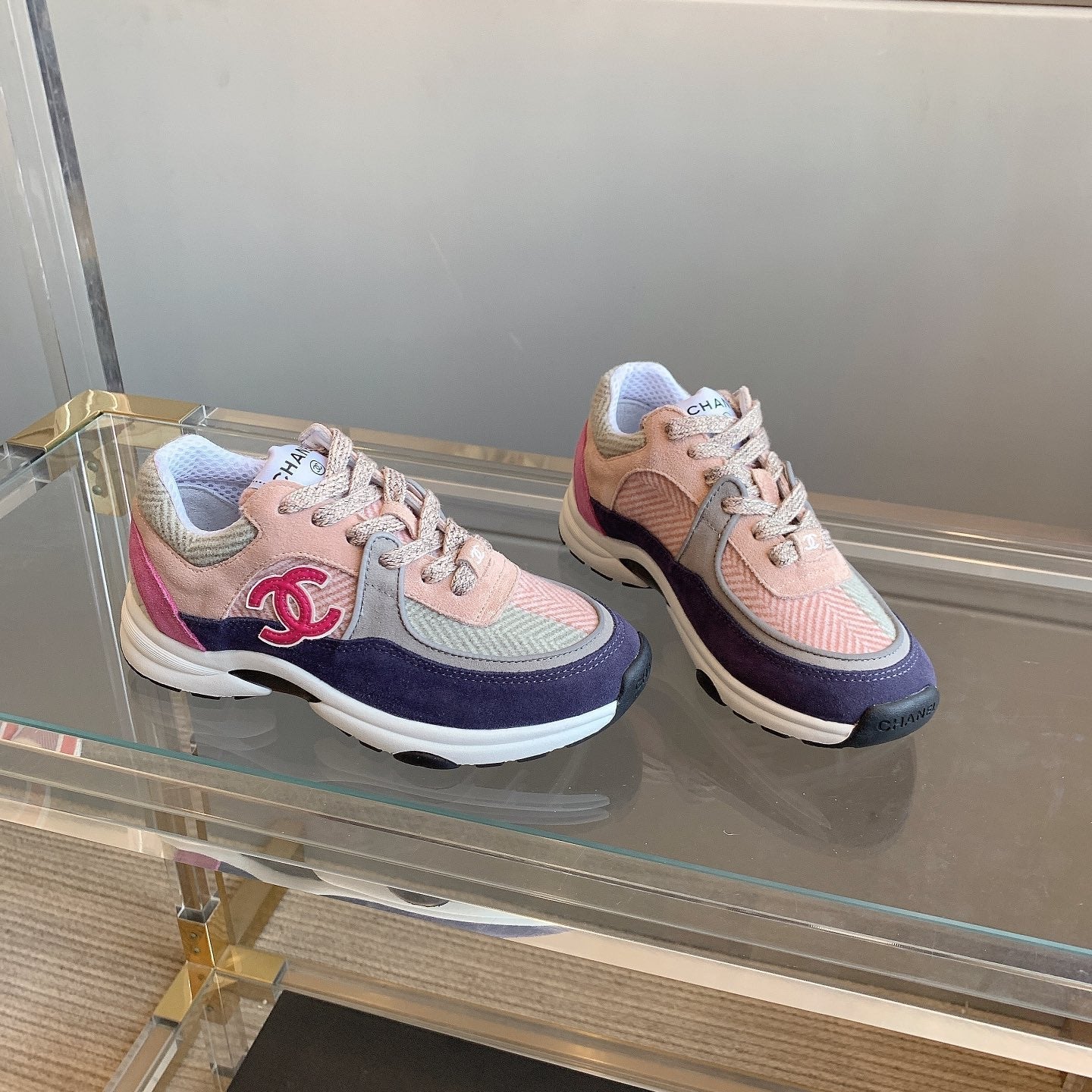CC Sneaker In Multicolor Suede 145633