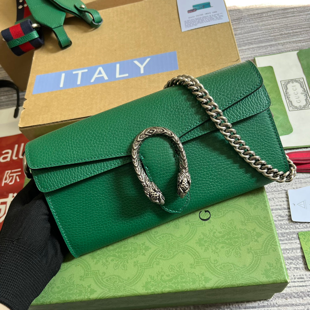 DIONYSUS 28 BAG IN EMERALD GREEN CALFSKIN 322359
