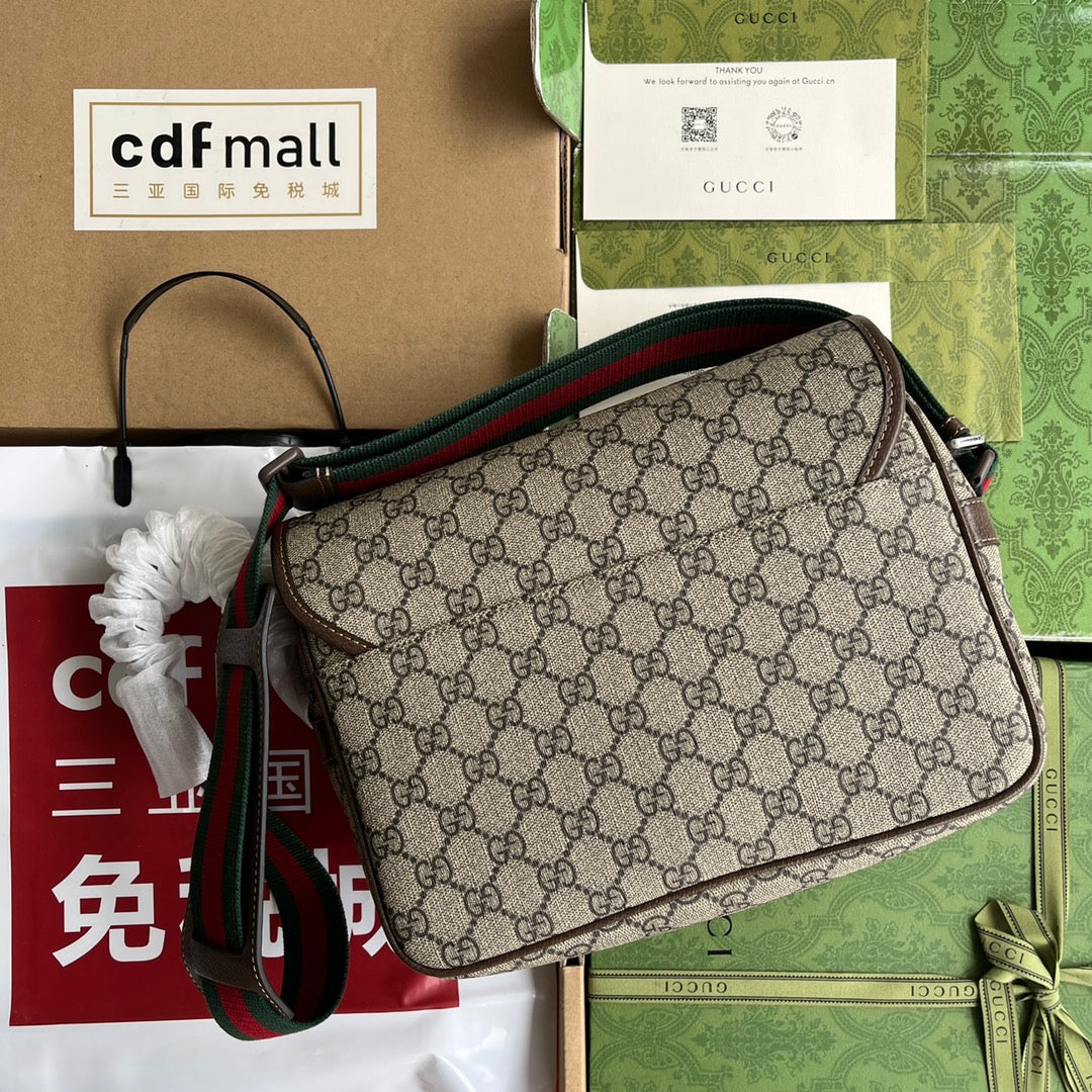 Gucci Bag Brown mix Beige Canvas 240098