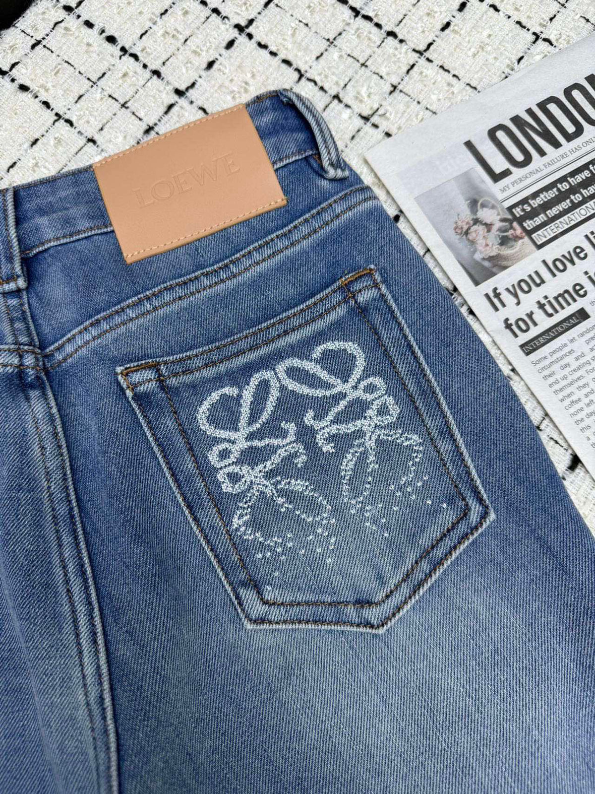 Loewe Flared Jeans Embroidered Logo Applique 404863
