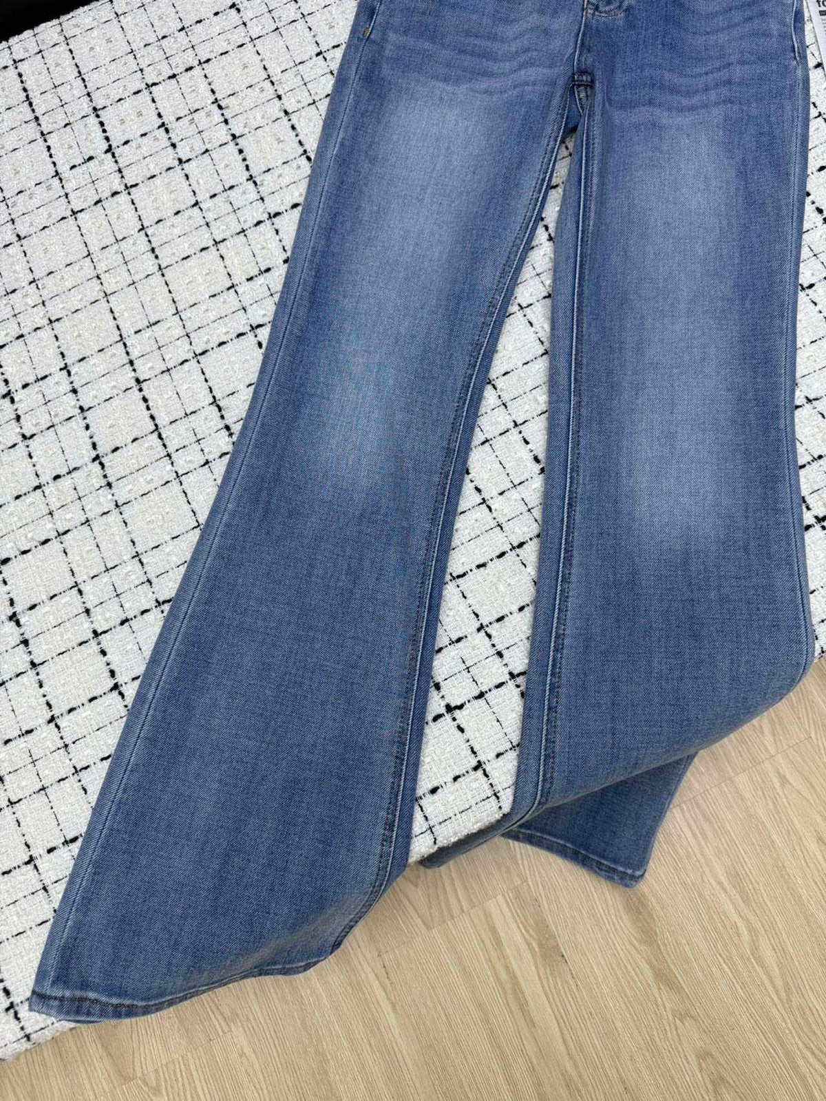Loewe Flared Jeans Embroidered Logo Applique 404863