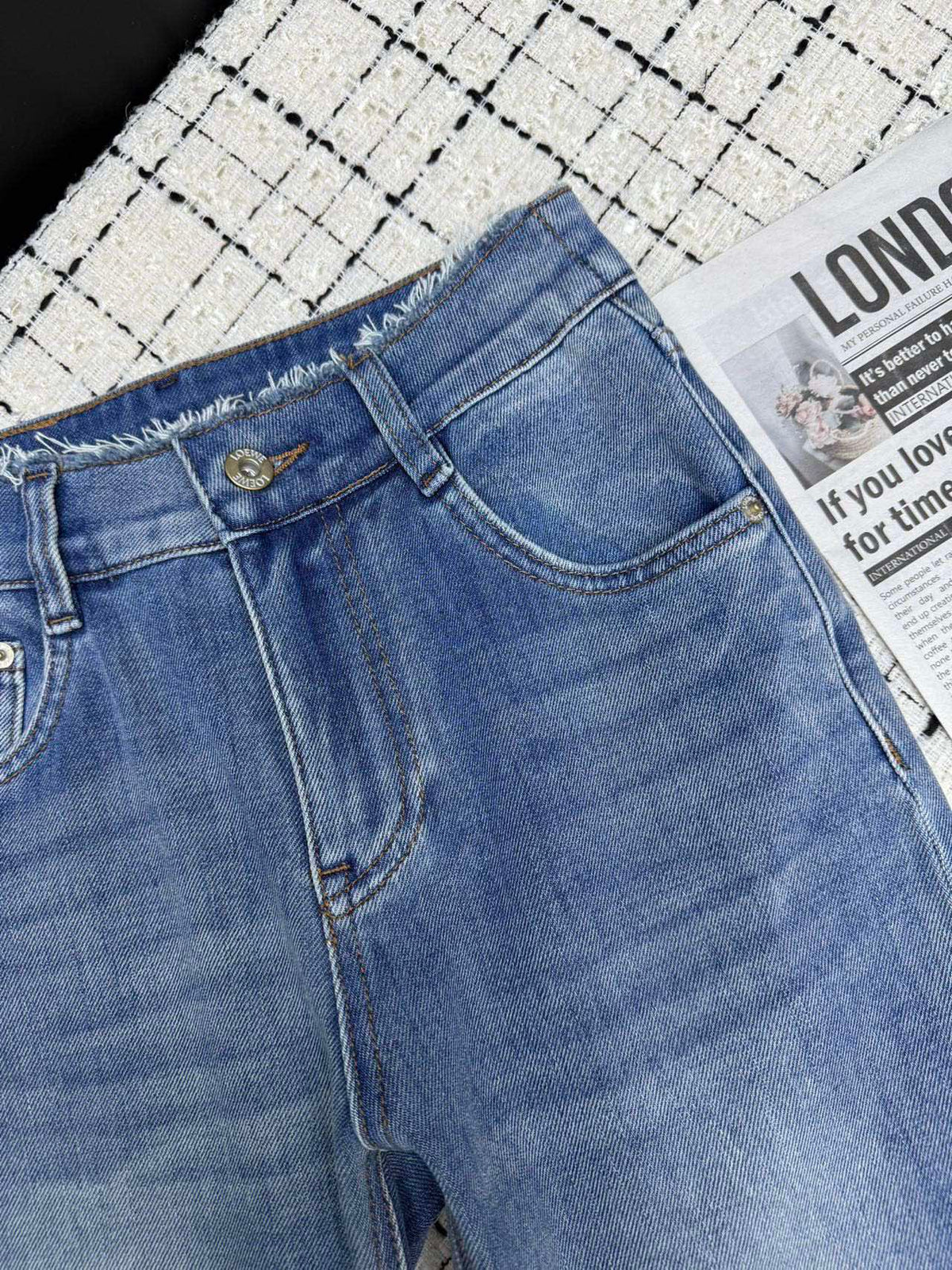 Loewe Flared Jeans Embroidered Logo Applique 404863