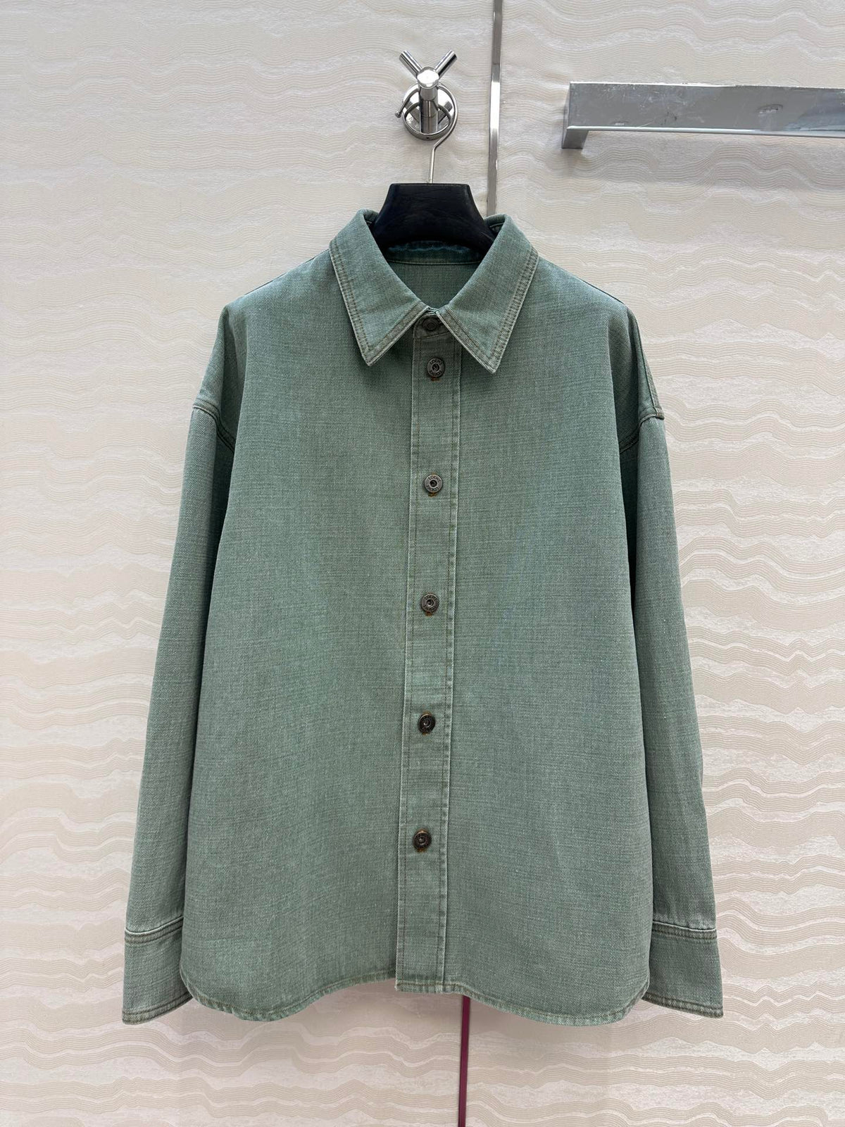 Loewe Denim Jacket Green Cotton