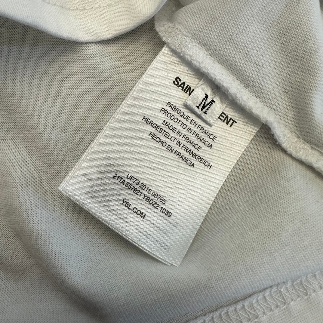 YSL SS26 Logo-Embossed T-Shirt Cotton 350819
