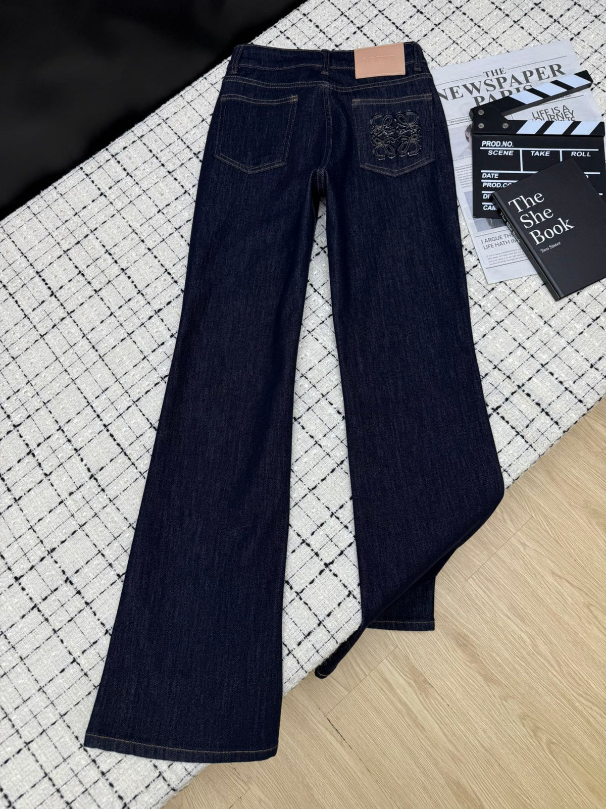 Loewe Flared Jeans Embroidered Logo Applique 404881