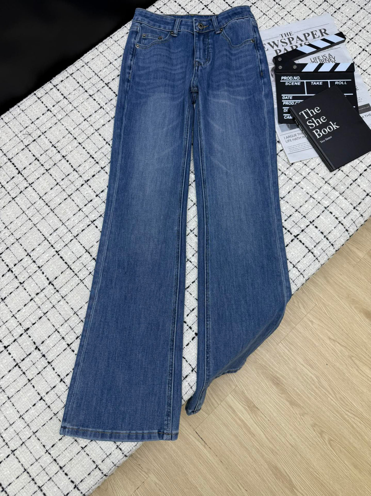 Loewe Flared Jeans Embroidered Logo Applique 404879
