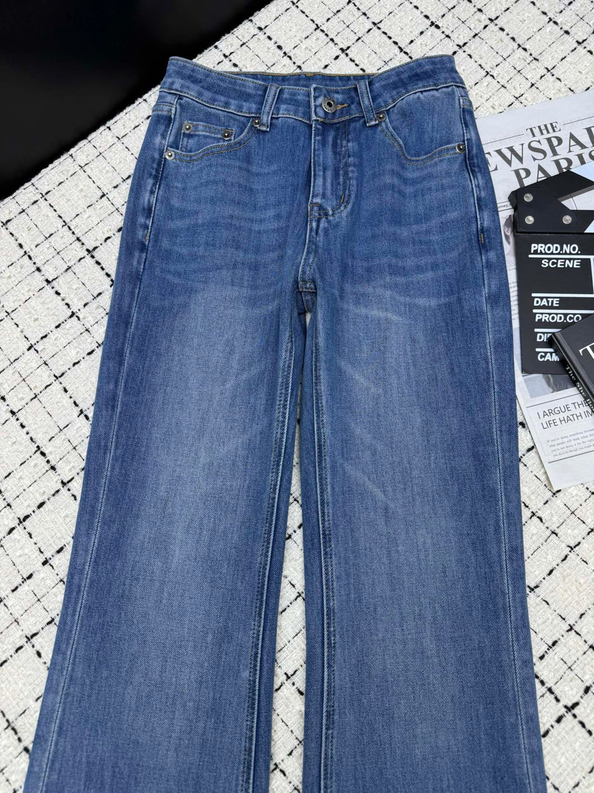 Loewe Flared Jeans Embroidered Logo Applique 404879