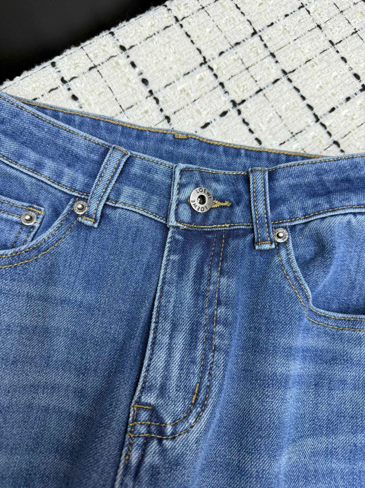 Loewe Flared Jeans Embroidered Logo Applique 404879