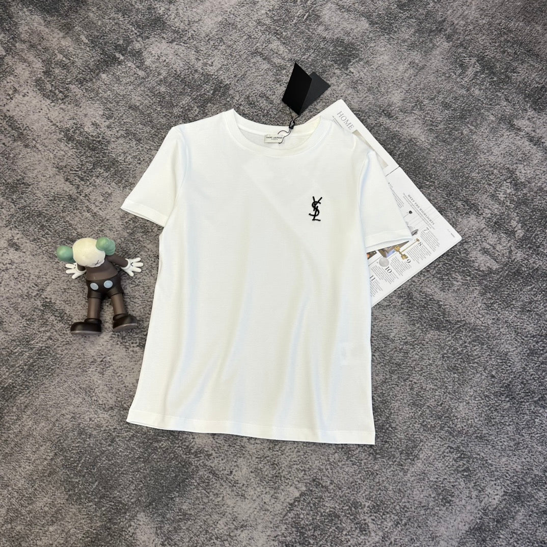 YSL SS26 Short-Sleeve T-Shirt Cotton 350514