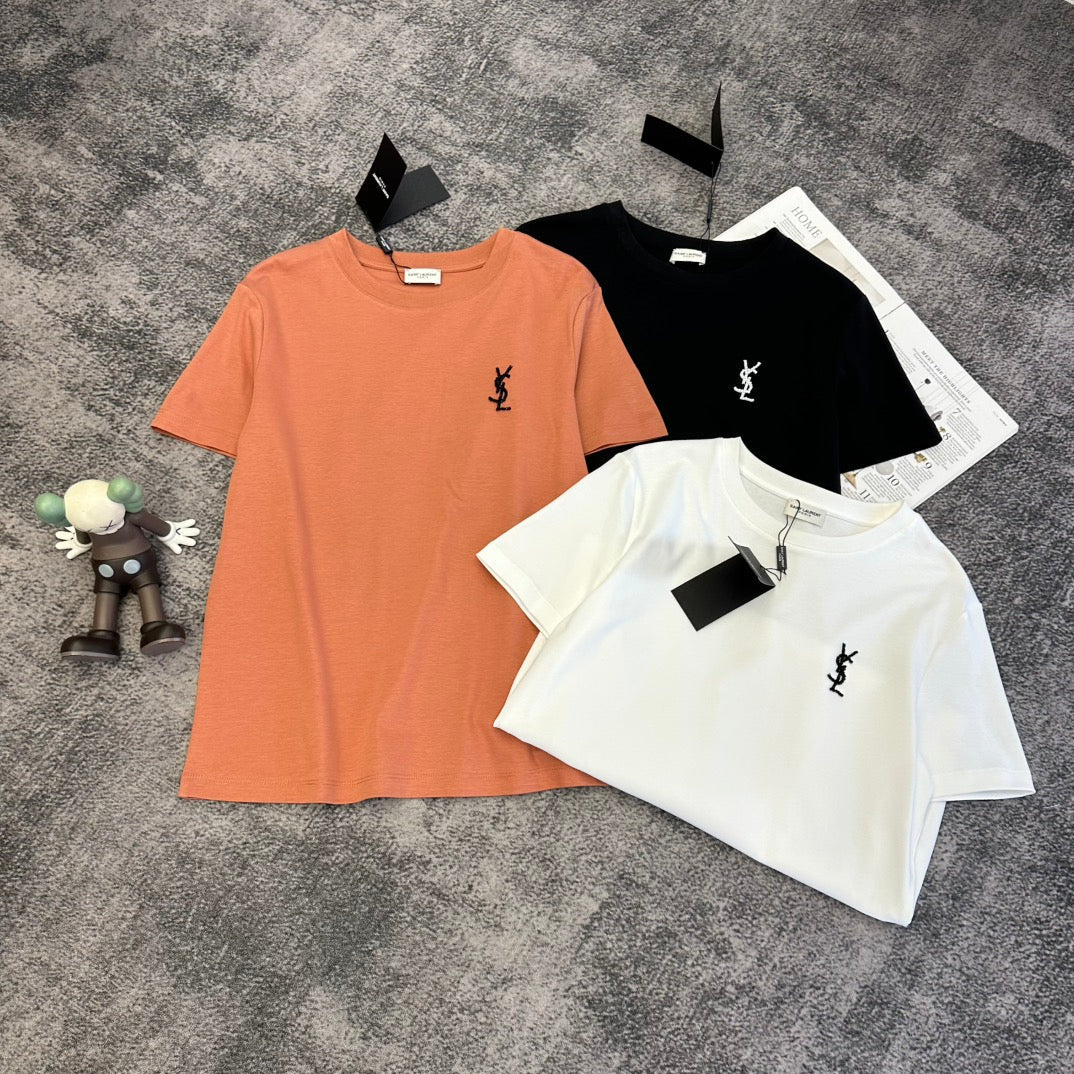 YSL SS26 Short-Sleeve T-Shirt Cotton 350514