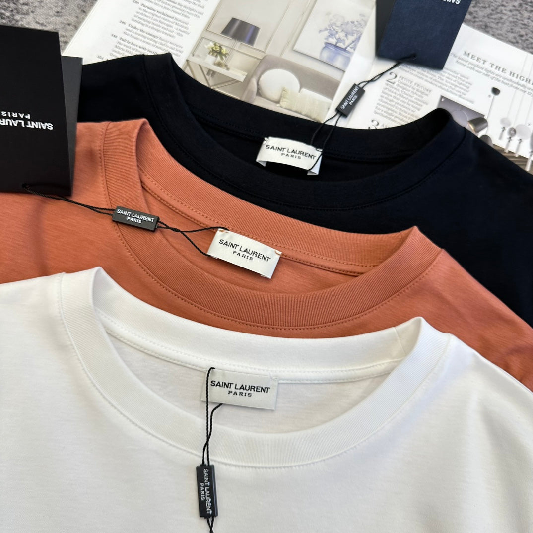 YSL SS26 Short-Sleeve T-Shirt Cotton 350514