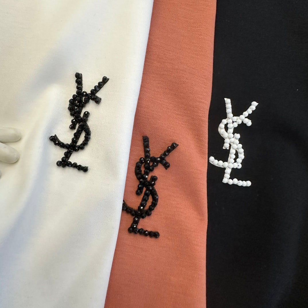 YSL SS26 Short-Sleeve T-Shirt Cotton 350514