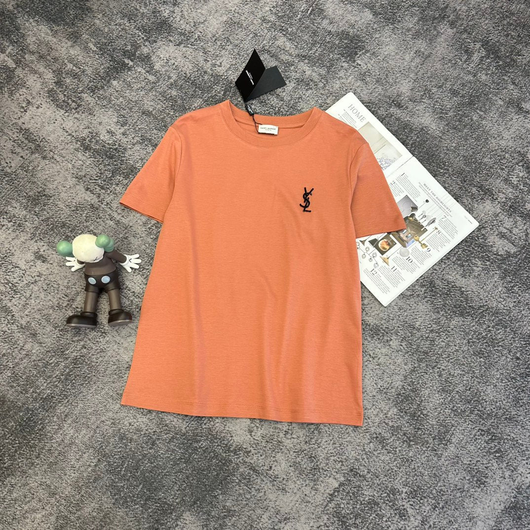 YSL SS26 Short-Sleeve T-Shirt Cotton 350514