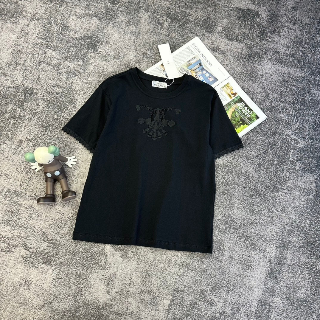 HM SS26 Fitted Dior Médaillon Embroidered T-shirt Cotton 350876