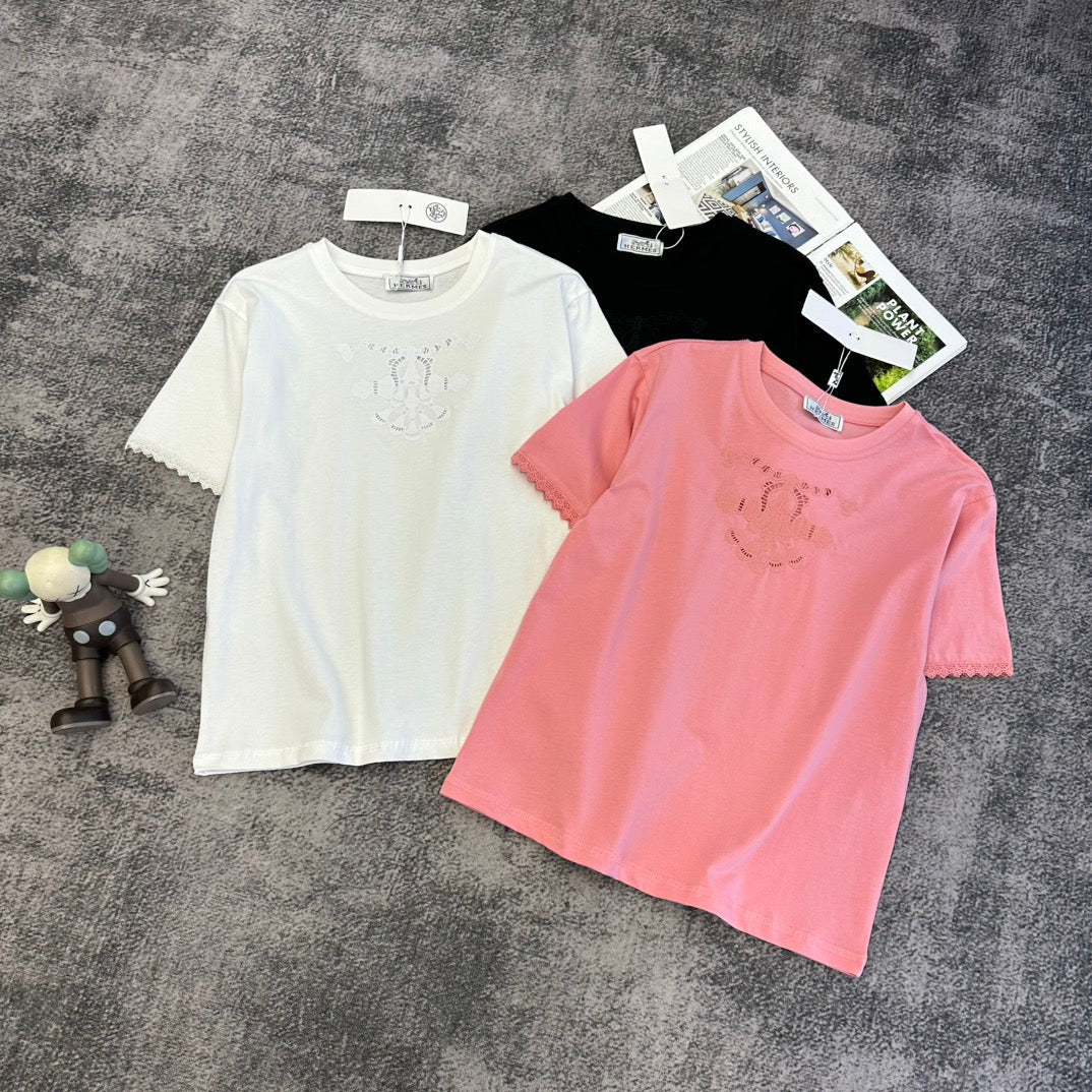 HM SS26 Fitted Dior Médaillon Embroidered T-shirt Cotton 350876
