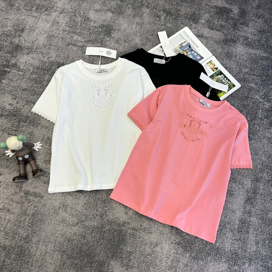 HM SS26 Fitted Dior Médaillon Embroidered T-shirt Cotton 350876