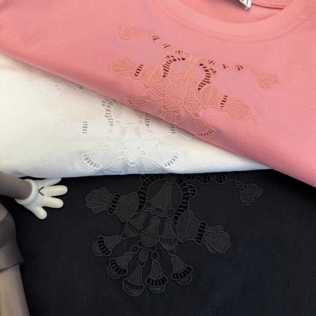 HM SS26 Fitted Dior Médaillon Embroidered T-shirt Cotton 350876