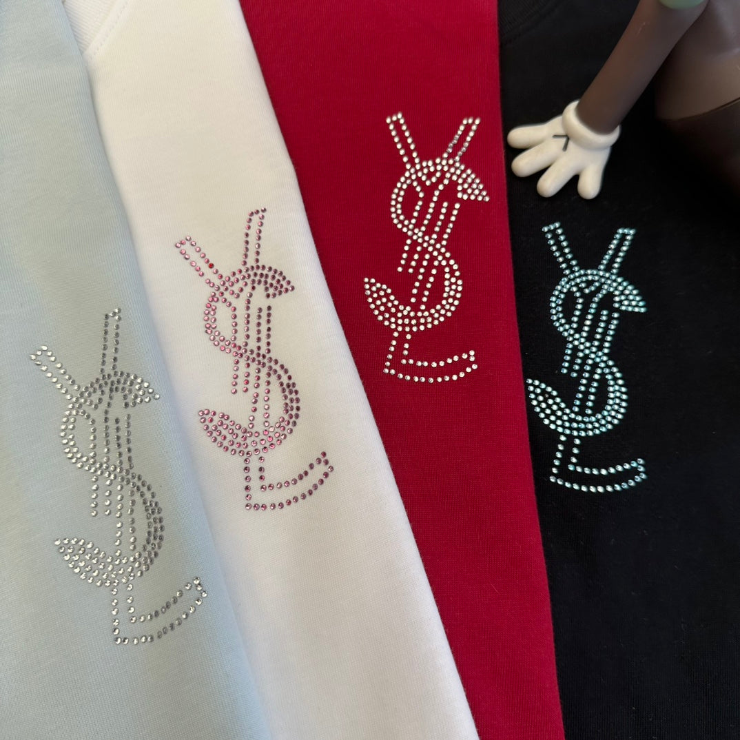 YSL SS26 Logo Monogram T-Shirt Cotton 350777