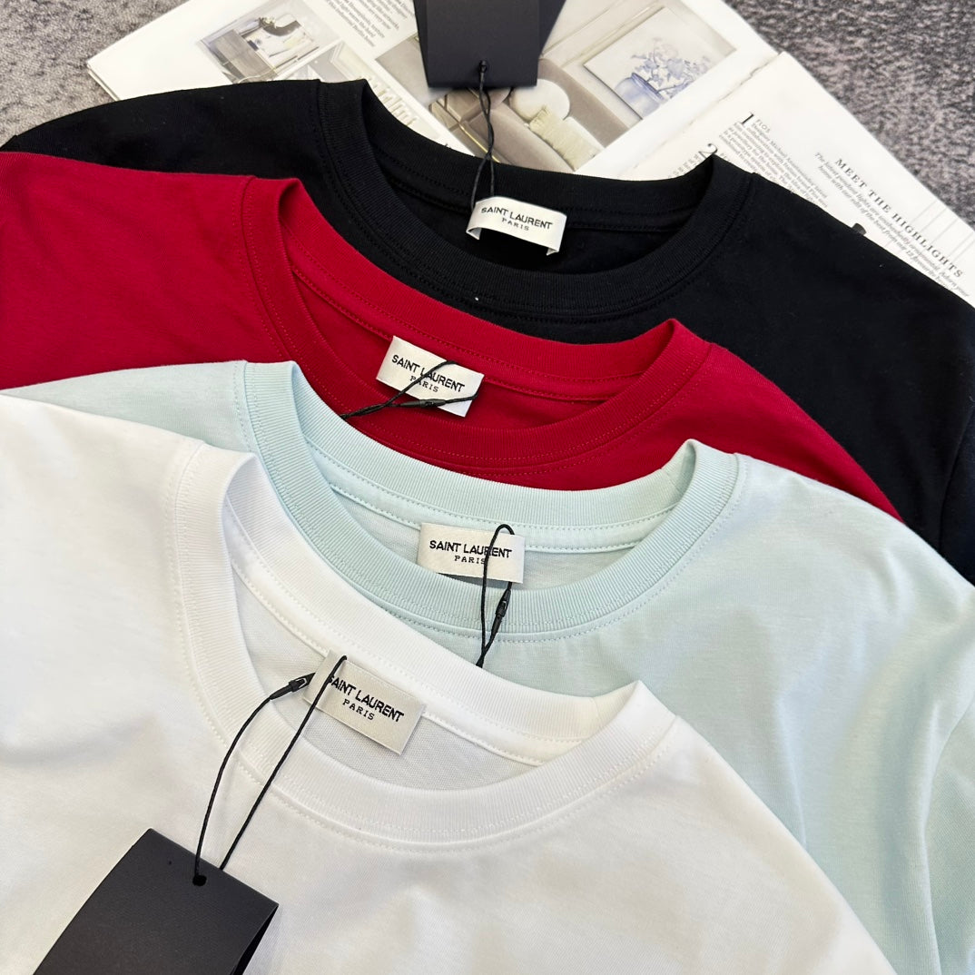 YSL SS26 Logo Monogram T-Shirt Cotton 350777