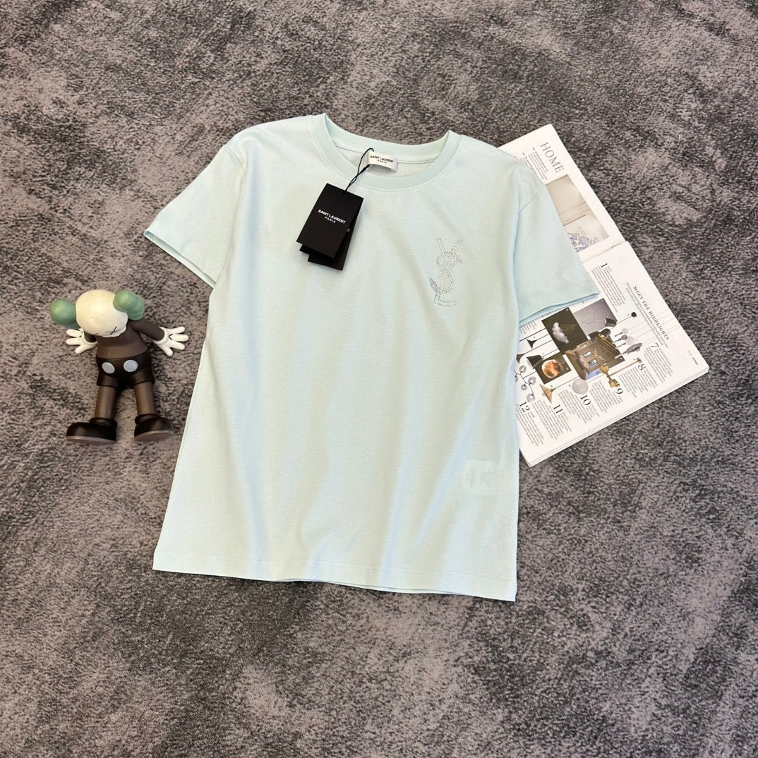 YSL SS26 Logo Monogram T-Shirt Cotton 350777